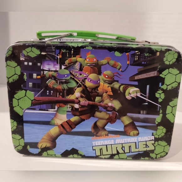 Nickelodeon Teenage Mutant Turtles Embossed Metal Lunch Box 5.5 Inches - Picture 4 of 9